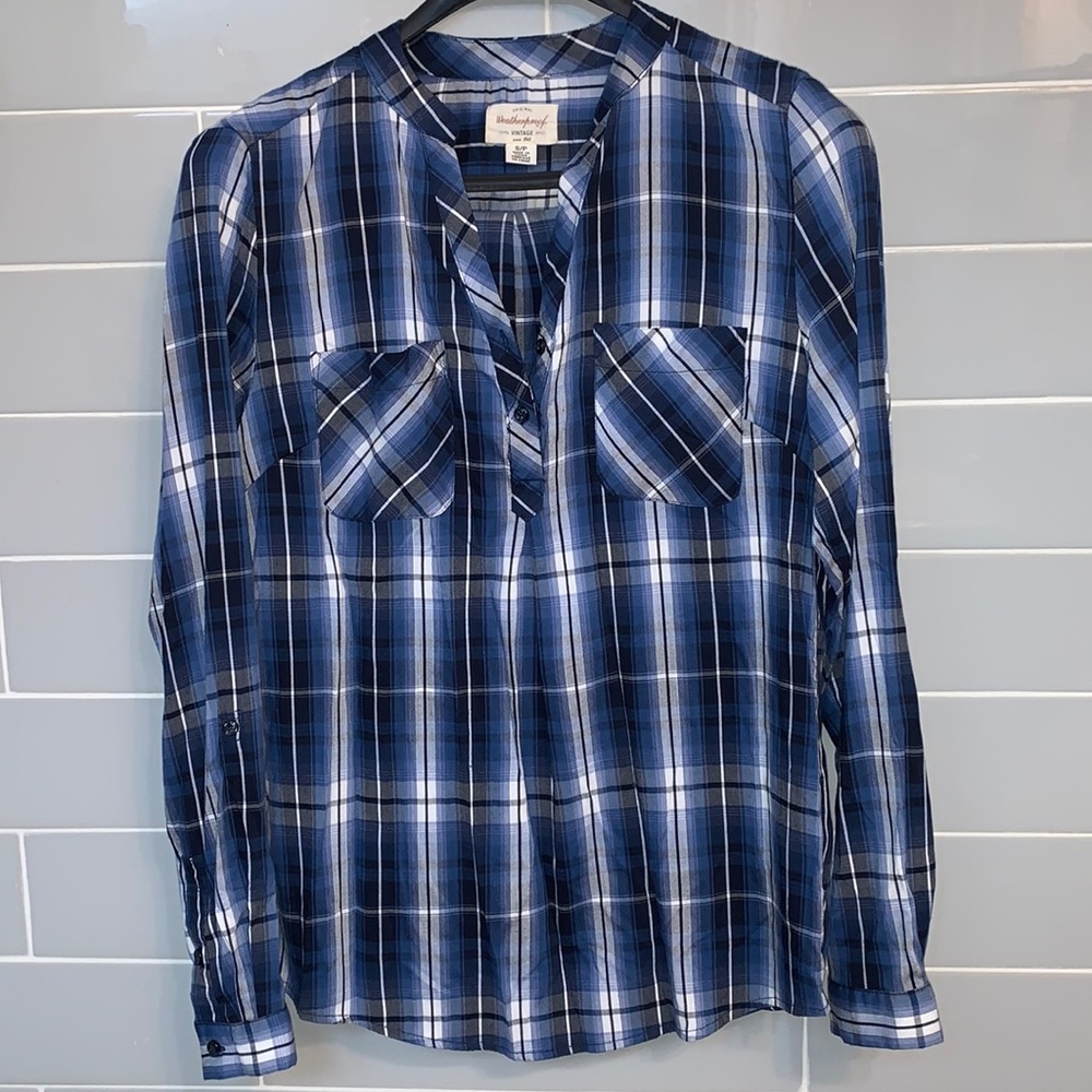 Plaid Weatherproof Vintage Blouse